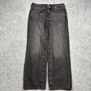 BDG Urban Outfitters Baggy Wide Leg Denim Jeans Mens 29x34 Black